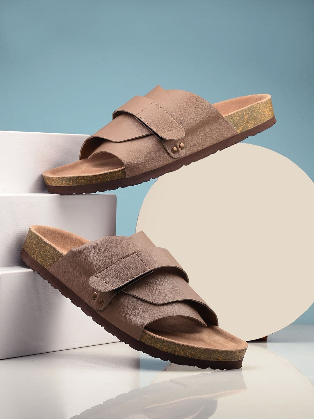 The Roadster Lifestyle Co. Men Beige Slip-On Casual Sandals - view 1