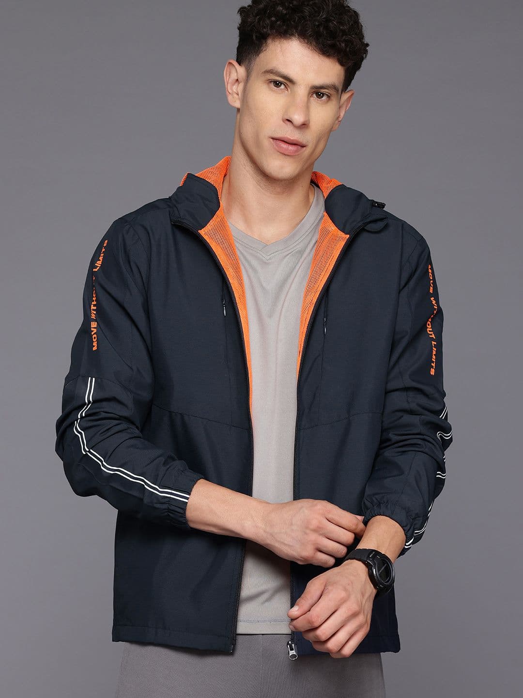 HRX by Hrithik Roshan Rapid-Dry Hooded Training Jacket - view 1