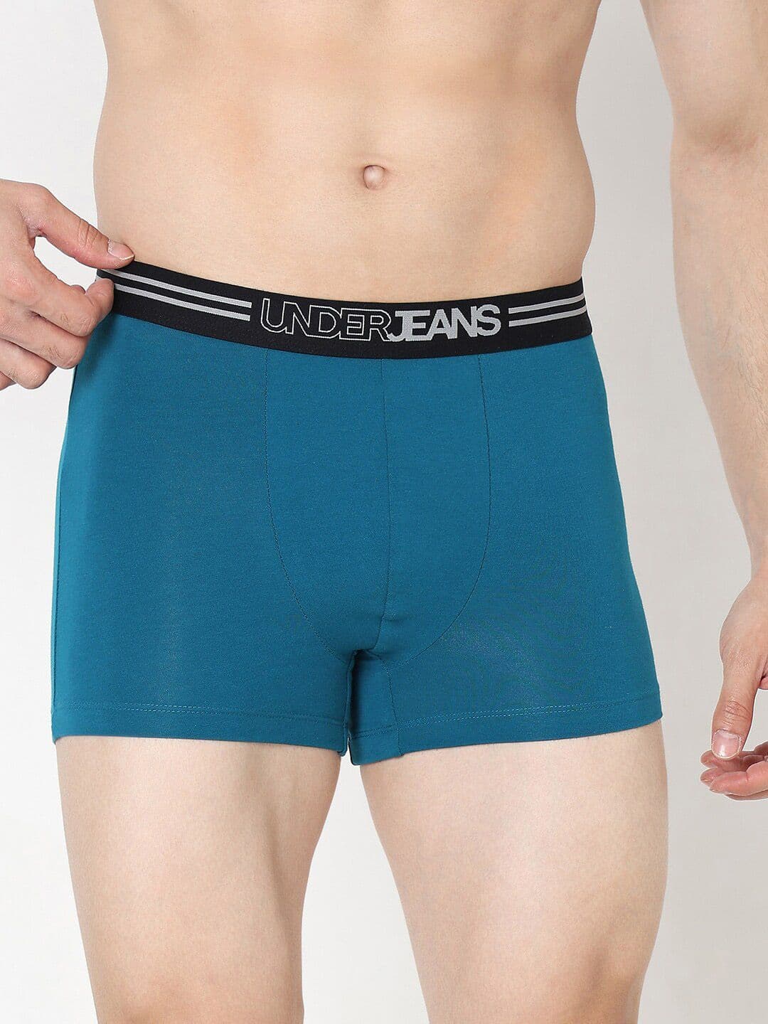 UnderJeans by Spykar Mid Rise Antimicrobial Trunks UJNPTS062TEALBLUE - view 1