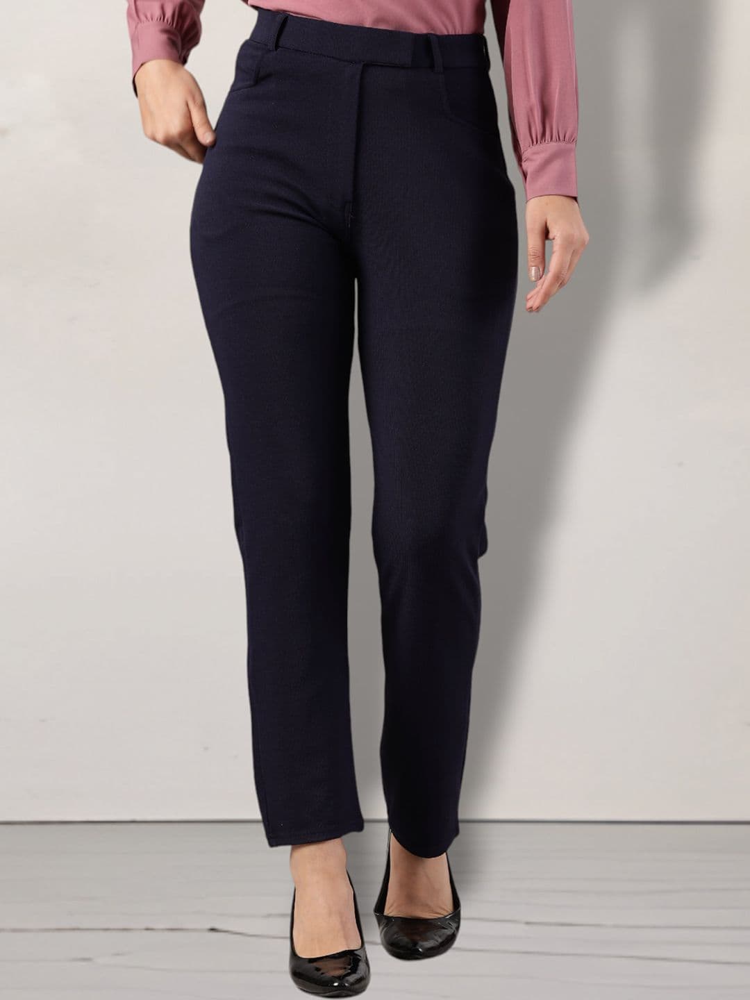 FITHUB Women High-Rise Wrinkle Free Trousers - view 1