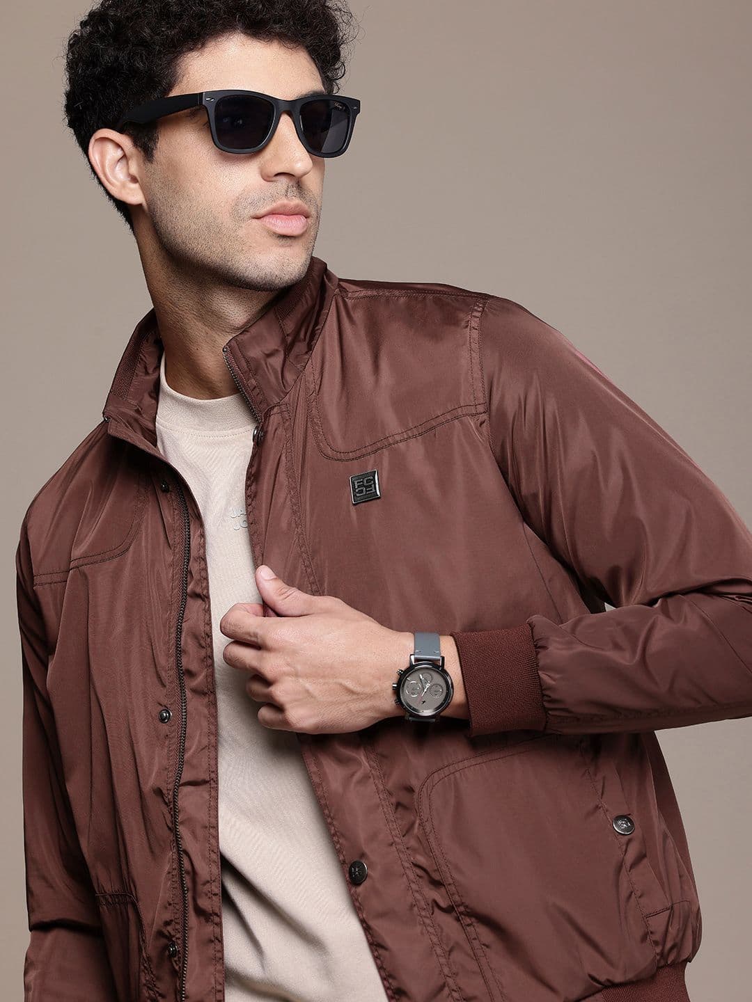 French Connection Mock Collar Bomber Jacket - view 1