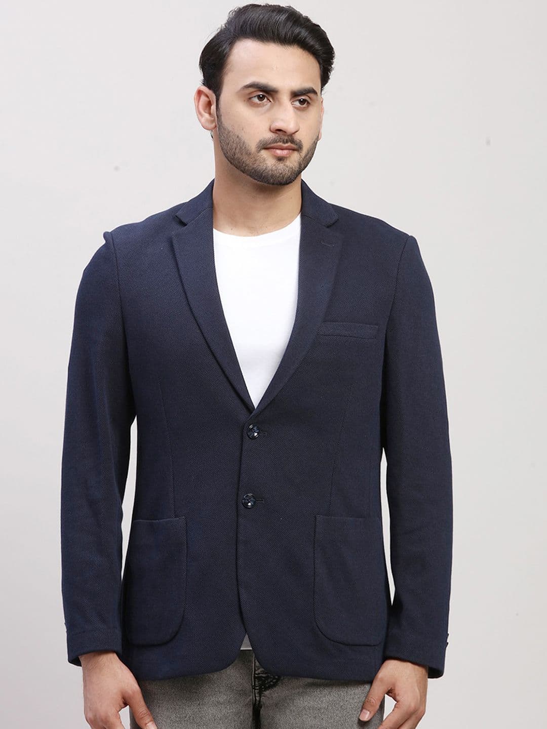 ColorPlus Men Checked Crop Tailored Jacket - view 1