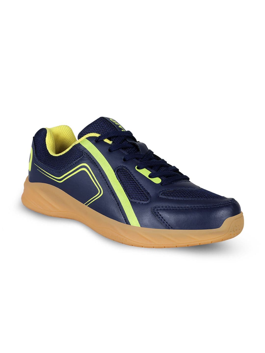 Aivin Navy Blue & Yellow Booster Court Badminton Shoes - view 1