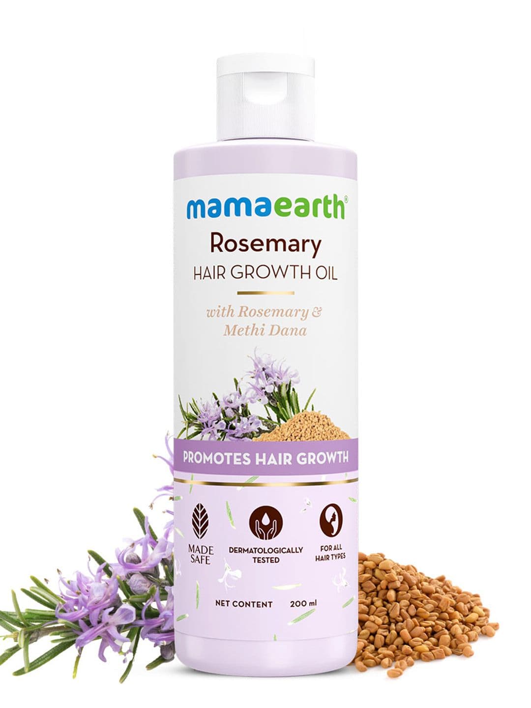 Mamaearth Rosemary Hair Growth Oil with Methi Dana for Promoting Hair Growth - 200ml - view 1