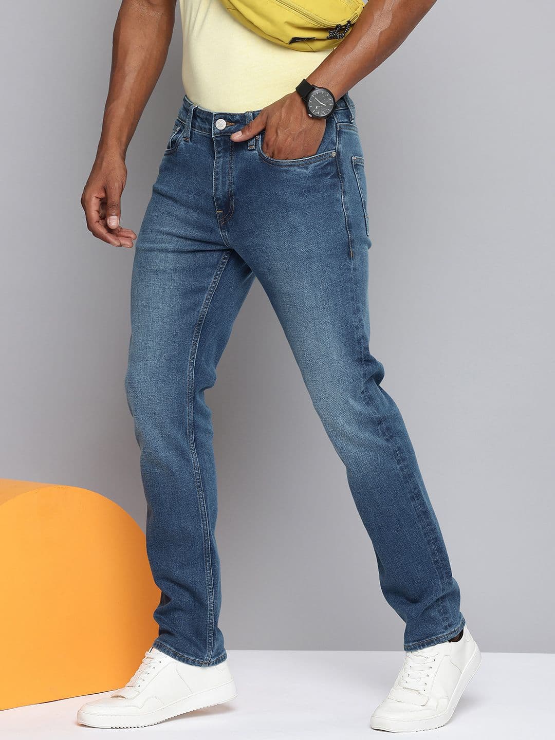 Aeropostale Men Slim Fit Light Fade Printed Stretchable Jeans - view 1