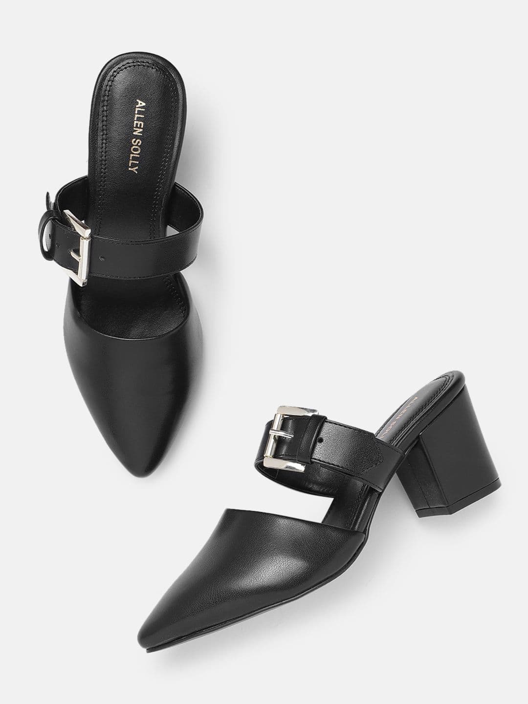 Allen Solly Block Heel Pumps with Buckle Detail - view 1