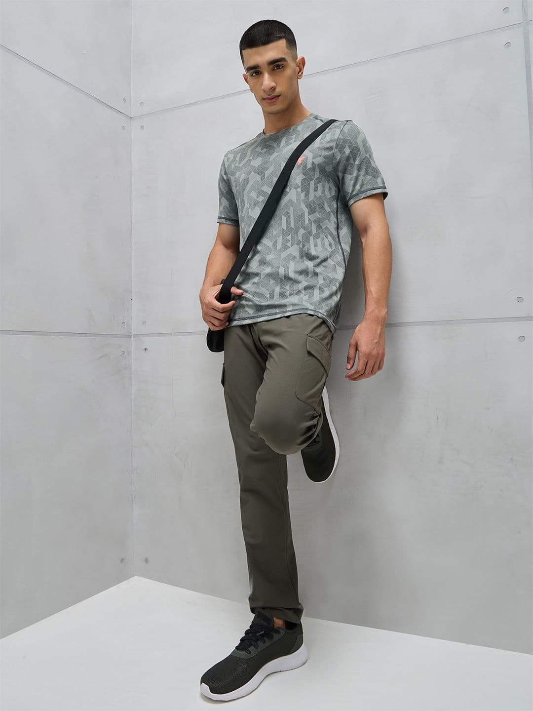 Technosport Men Jacquard Double Cool Slim Fit Sports Tshirt - view 1