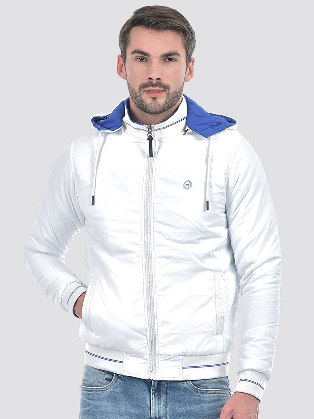 Lawman pg3 Men Reversible Crop Bomber with Patchwork Jacket - view 1