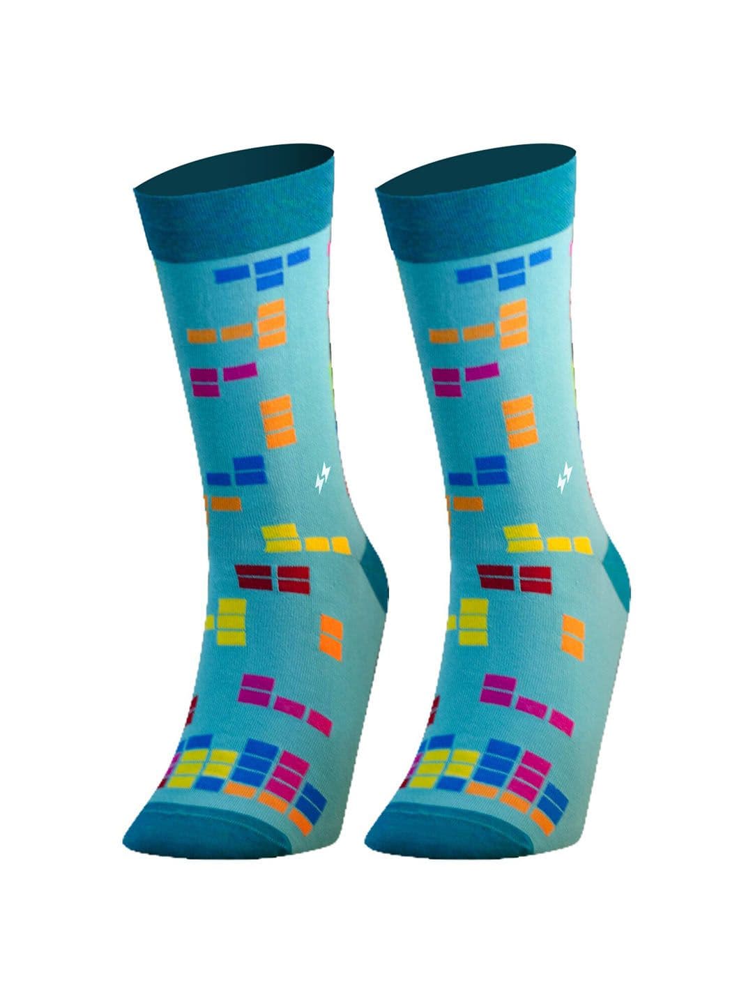 Papa Socks Tetris Edition Printed Calf-Length Socks - view 1