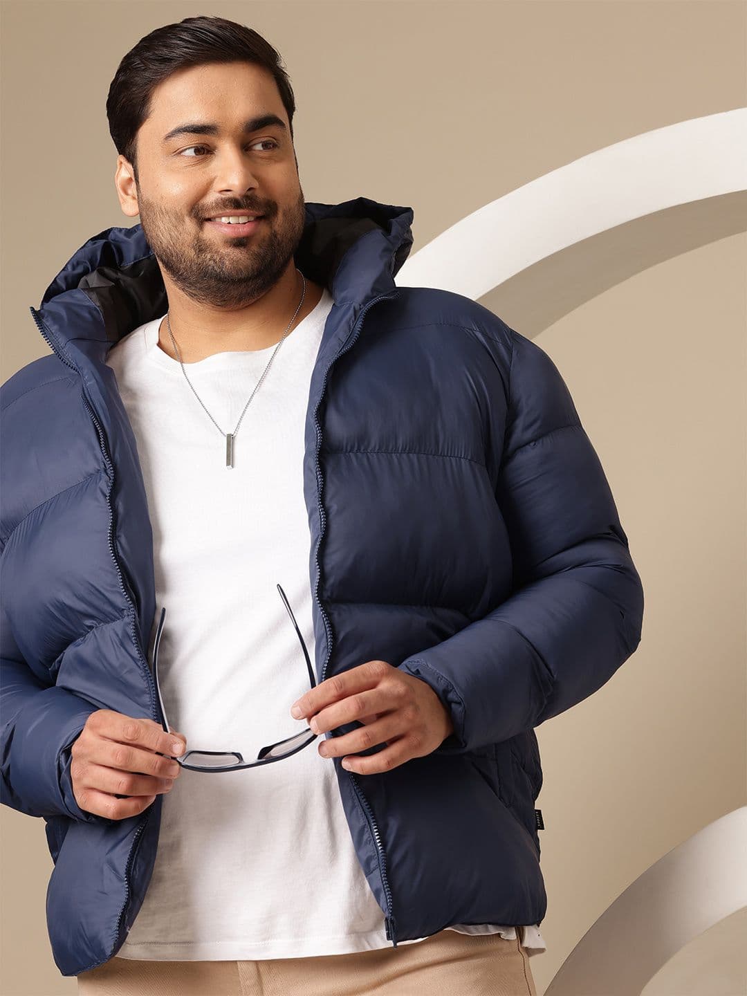 Sztori Plus Size Hooded Padded Jacket - view 1
