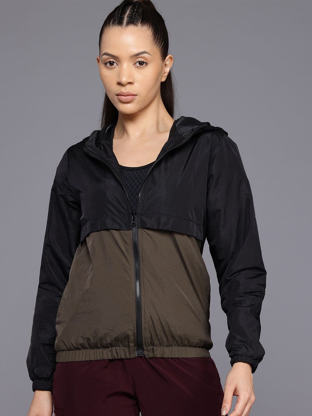 HRX by Hrithik Roshan HRX by Hrithik Rosha Rapid-Dry Colourblocked Outdoor Jacket - view 1