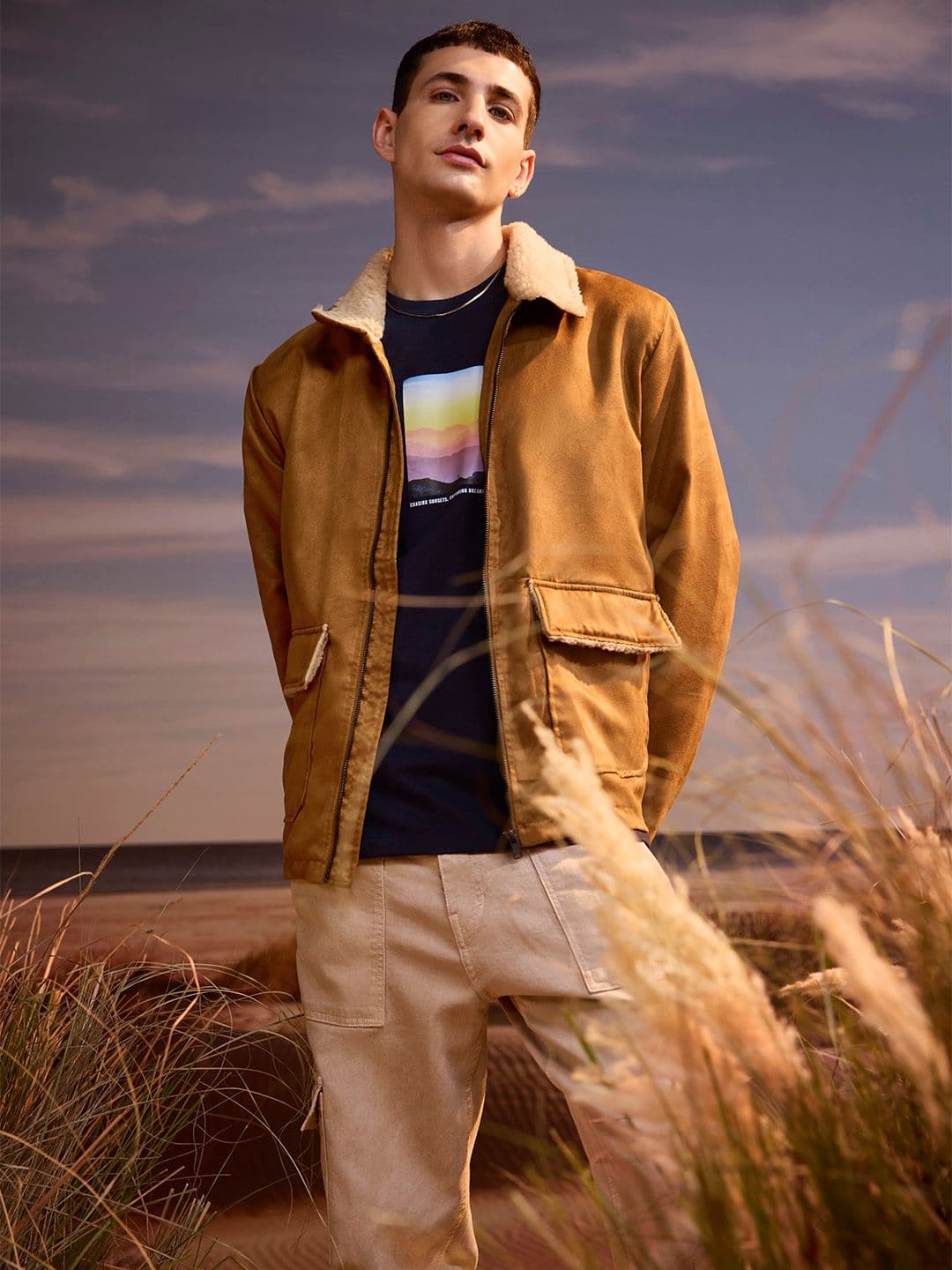 Mast & Harbour Suede Finish Faux Fur Tailored Jacket - view 1