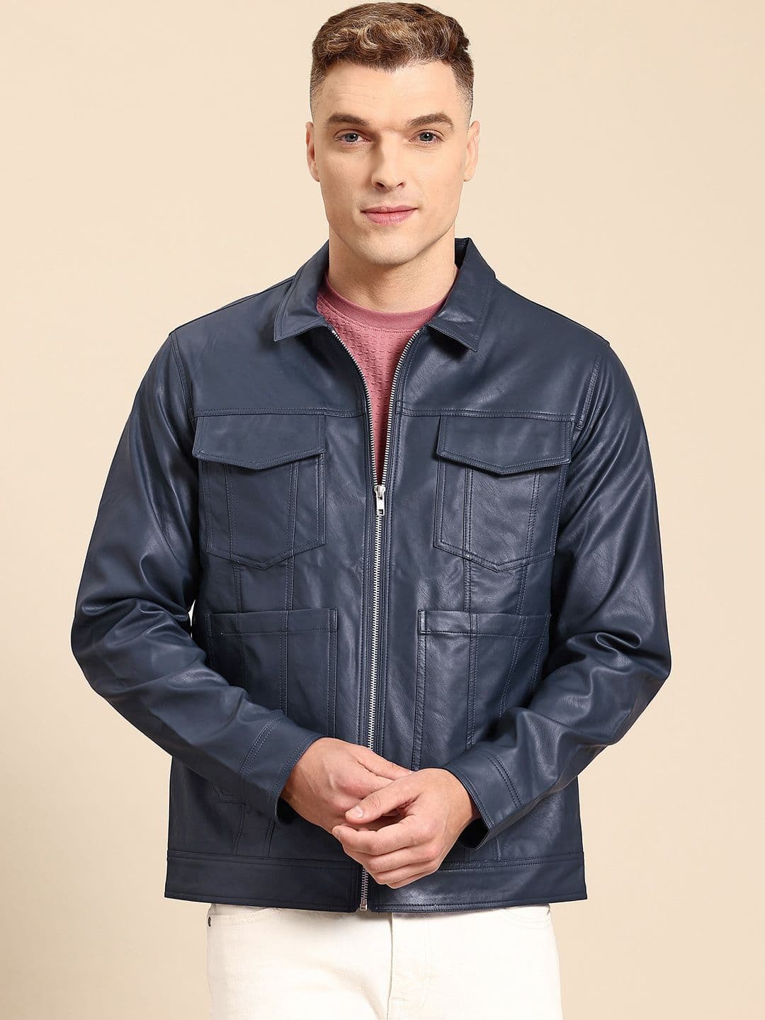 Mast & Harbour Faux Leather Tailored Jacket - view 1