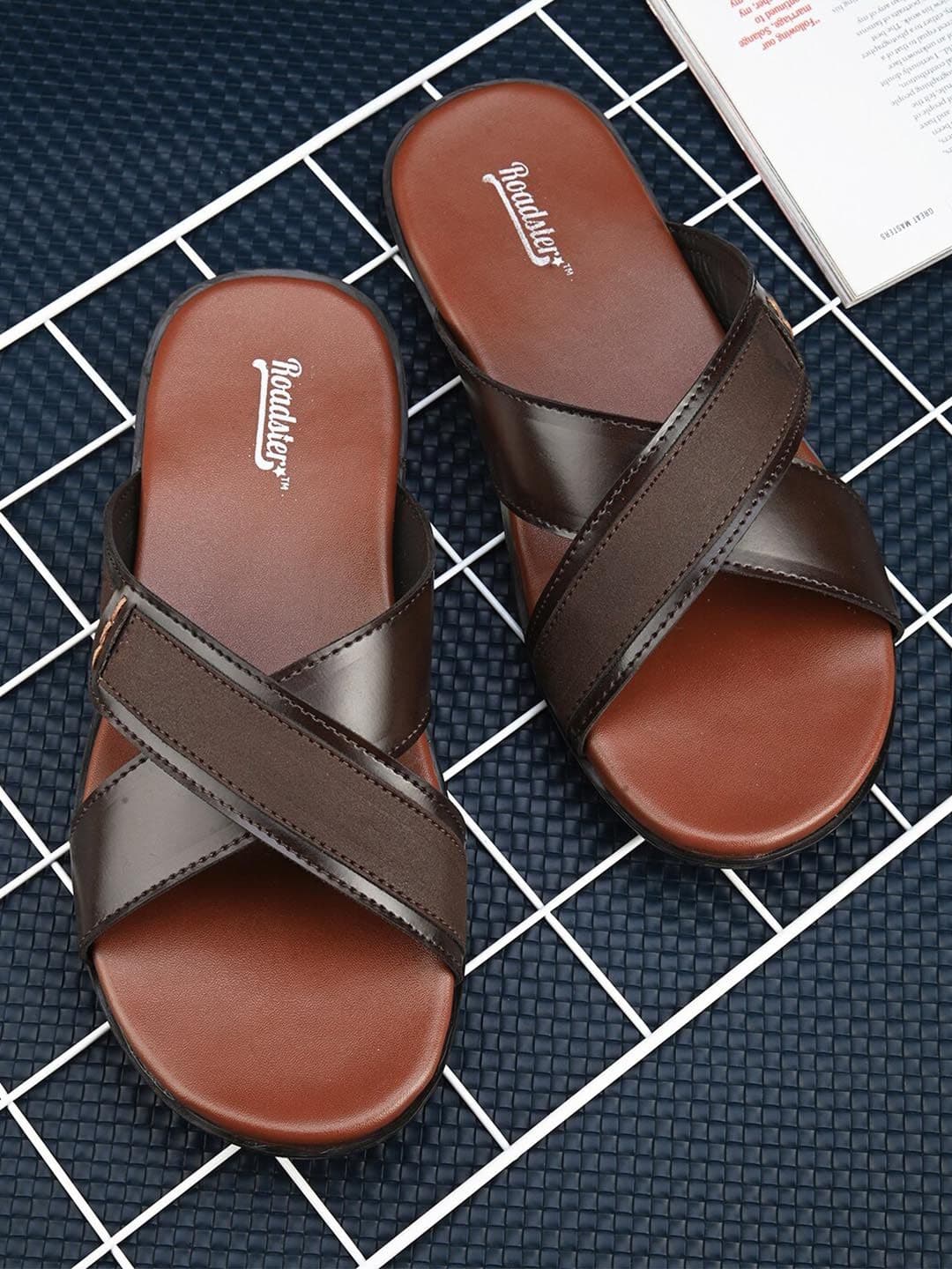 The Roadster Lifestyle Co. Brown Slip-On Comfort Sandals - view 1