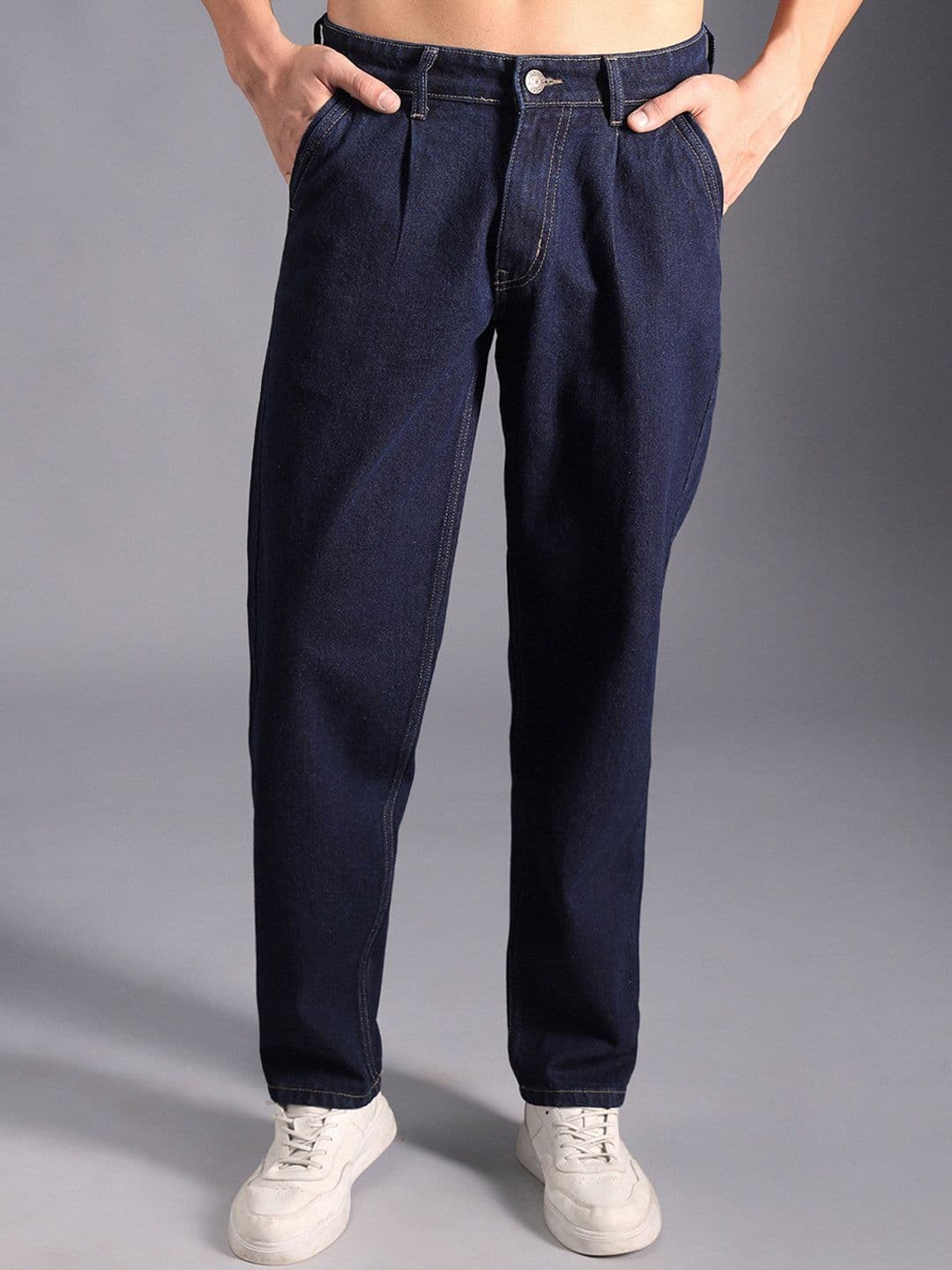 High Star Men Relaxed Fit Clean Look Light Fade Cotton Jeans - view 1