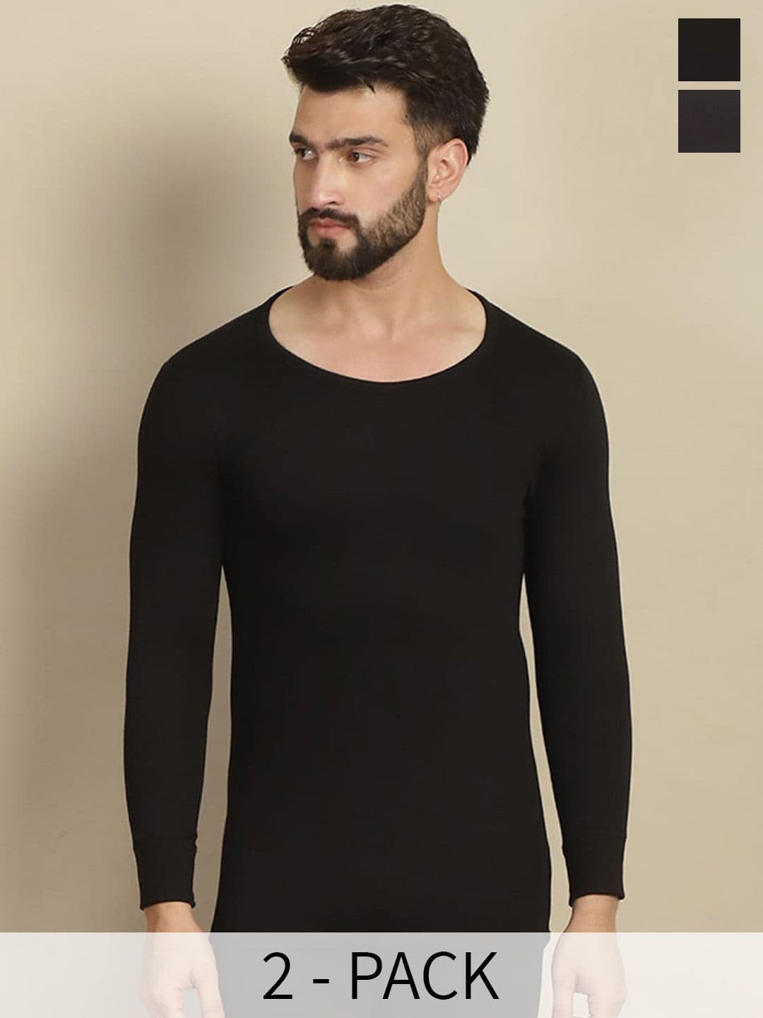 Aerowarm Pack Of 2 Round Neck Long Sleeves Thermal T-shirt - view 1