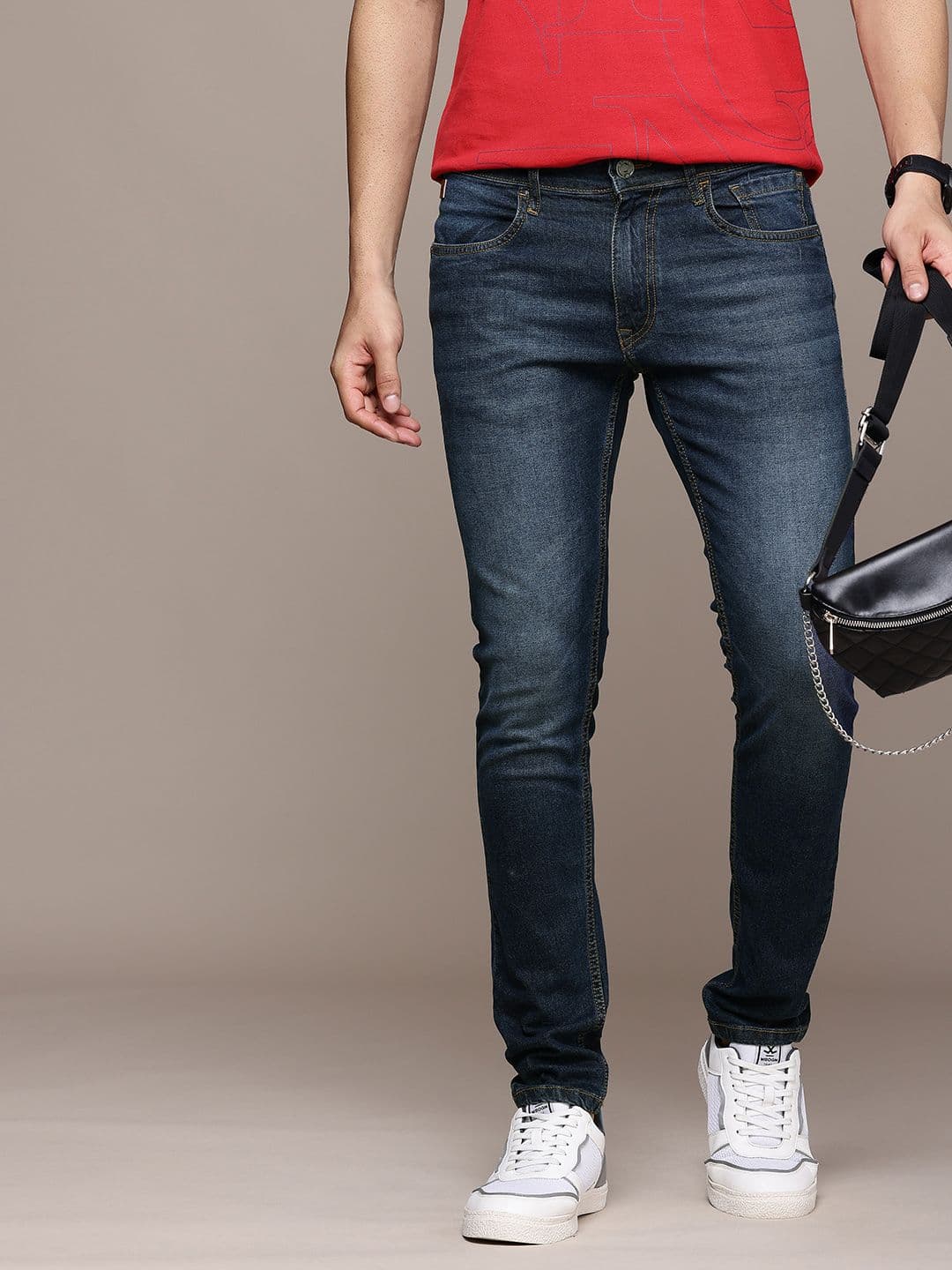 WROGN Men Skinny Fit Heavy Fade Stretchable Jeans - view 1