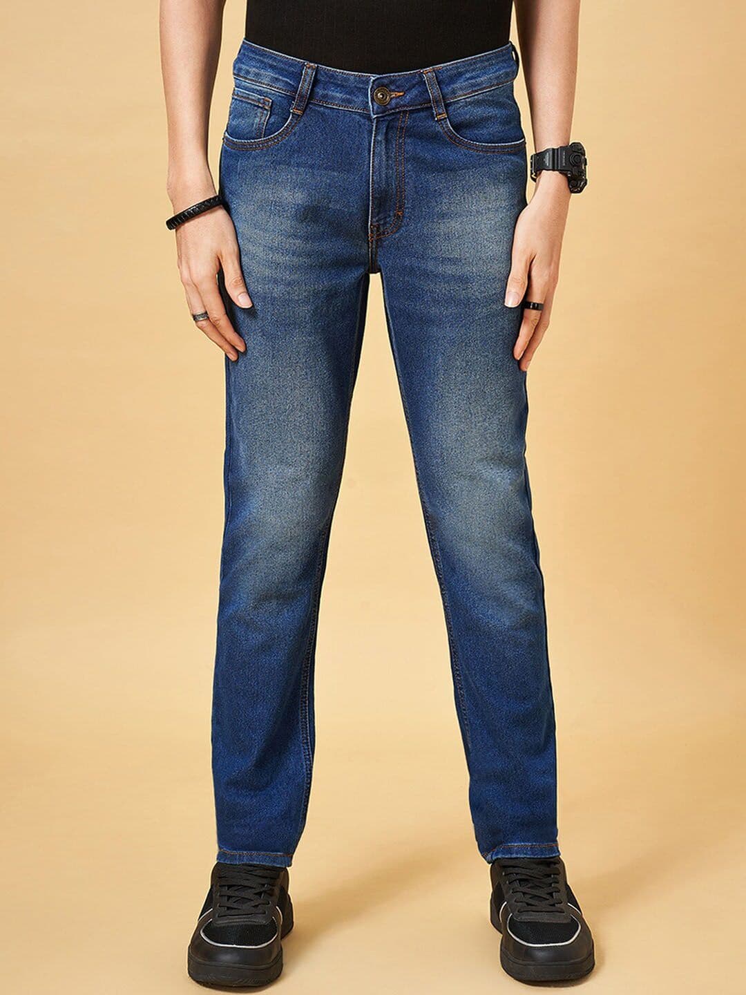SF JEANS by Pantaloons Men Slim Fit Light Fade Clean Look Stretchable Jeans - view 1