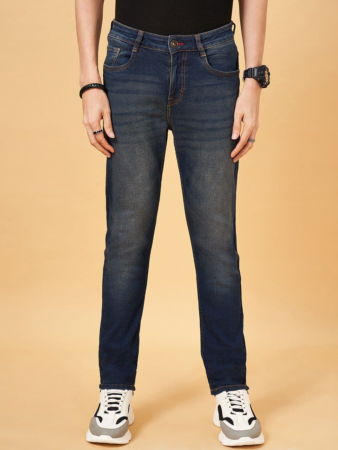 SF JEANS by Pantaloons Men Skinny Fit Light Fade Stretchable Jeans - view 1