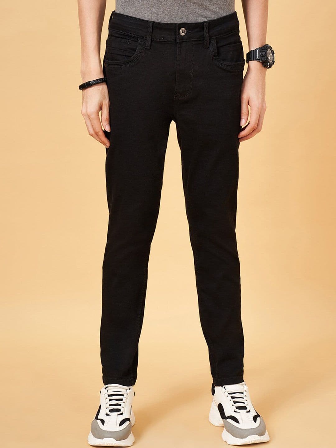 SF JEANS by Pantaloons Men Slim Fit Clean Look Stretchable Jeans - view 1