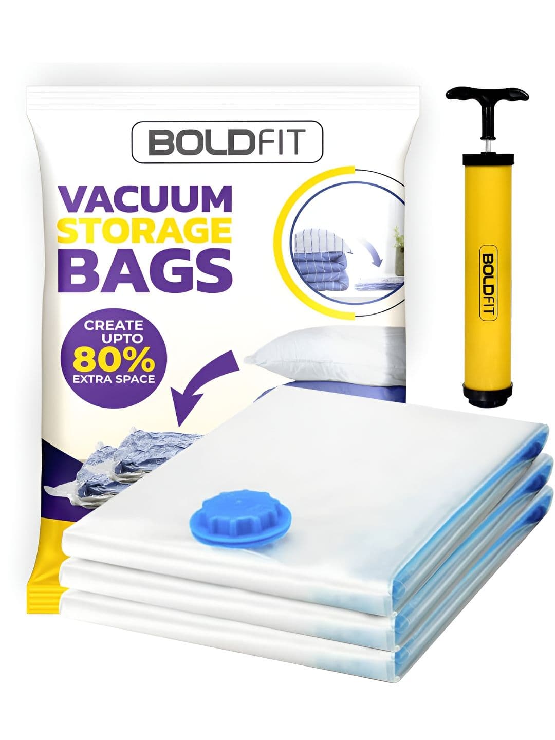 BOLDFIT Transparent 3 Pieces Regular Vacuum Bag Organisers - view 1