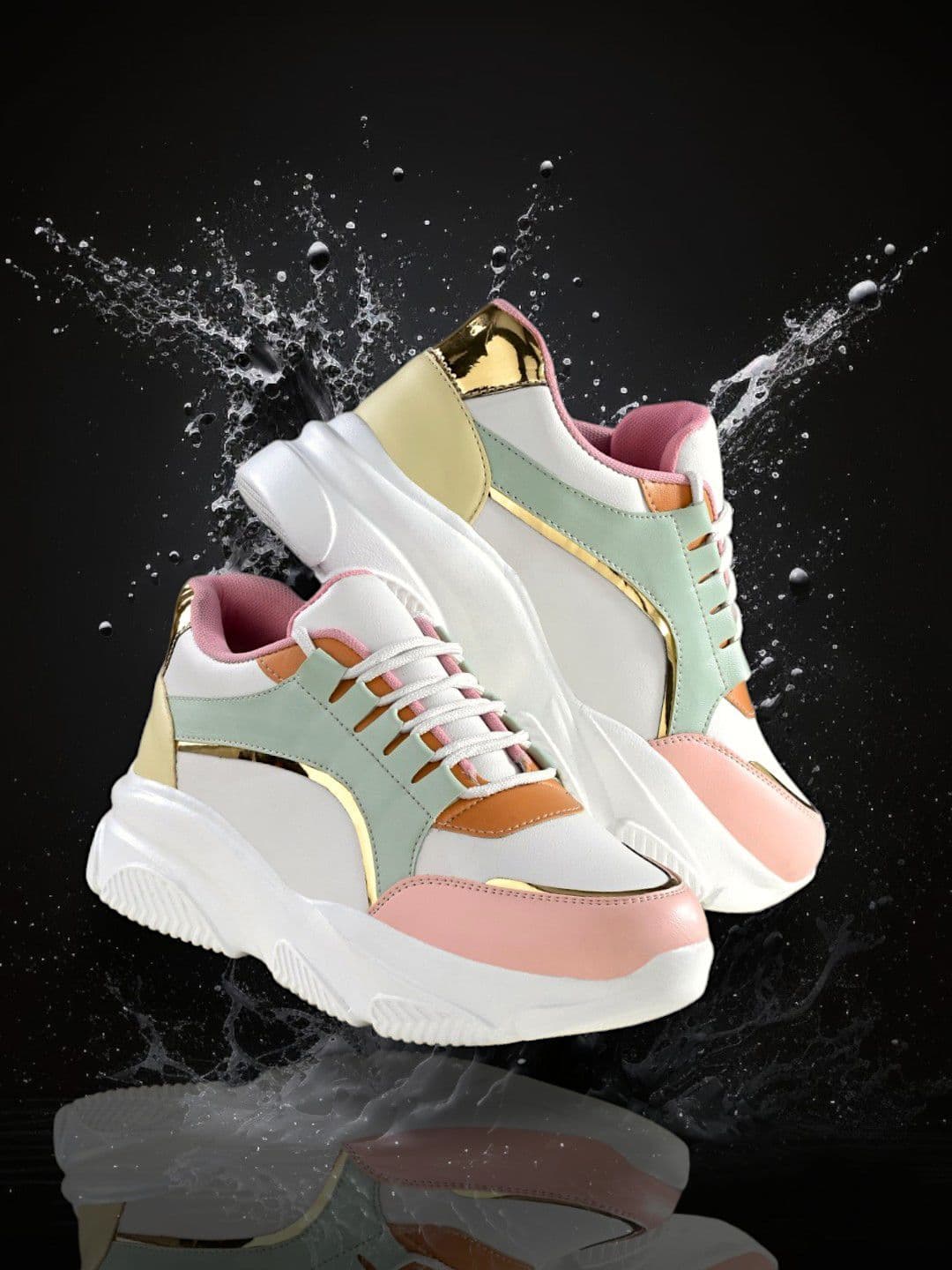 Layasa Women Textured Lace-Up Walking Shoes - view 1