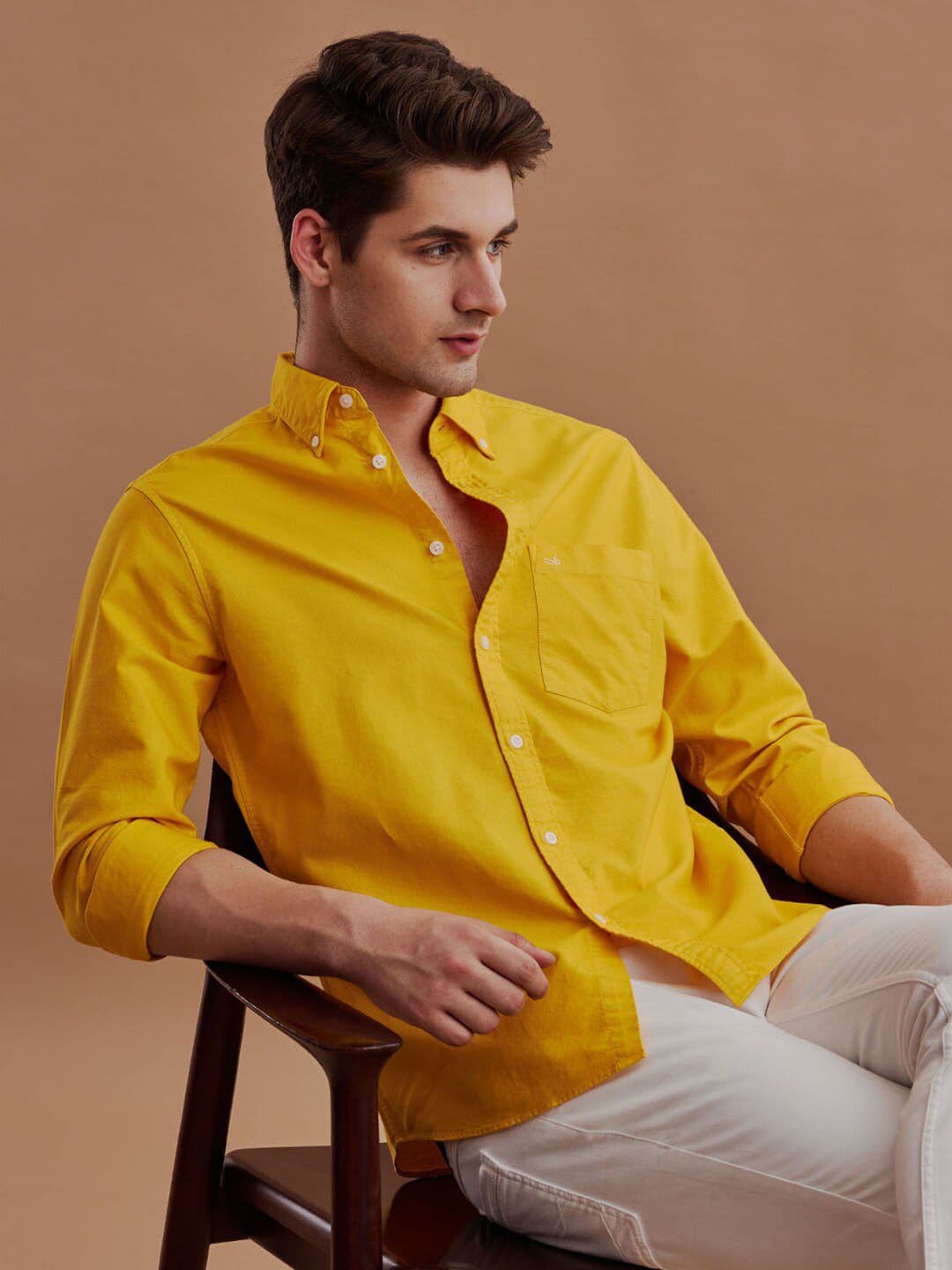 Aldeno Button-Down Collar Cotton Casual Shirt - view 1