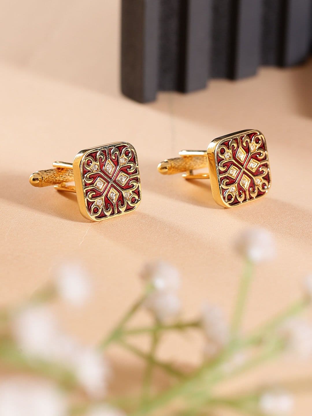 Alvaro Castagnino Men Embellished Square Cufflinks - view 1