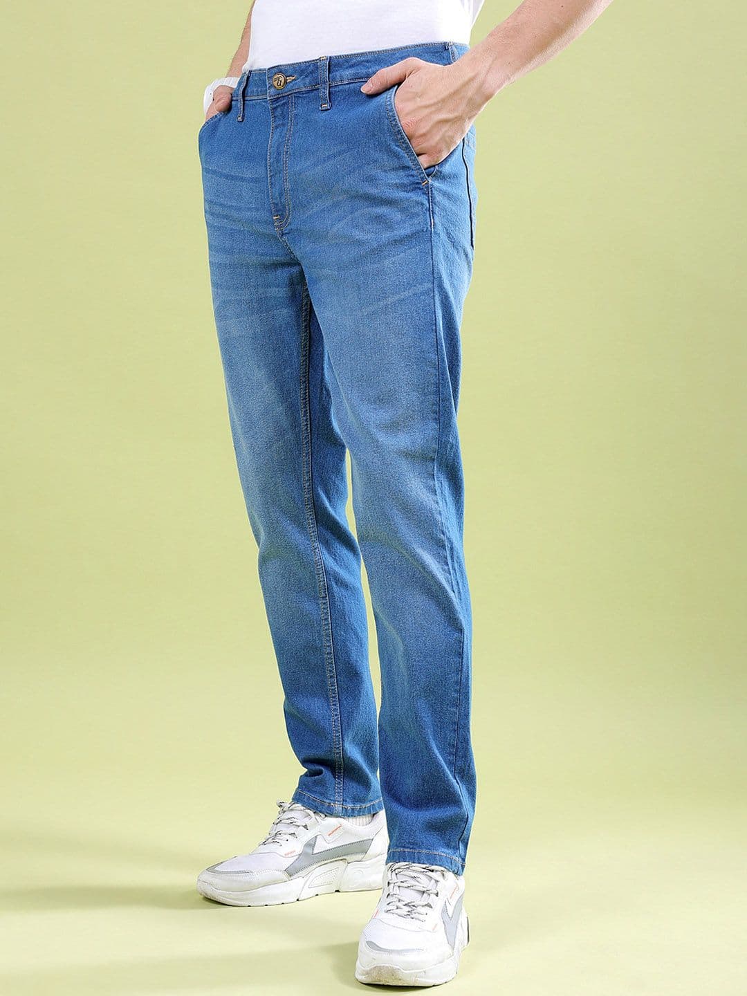 The Indian Garage Co Men Slim Fit Light Fade Jeans - view 1