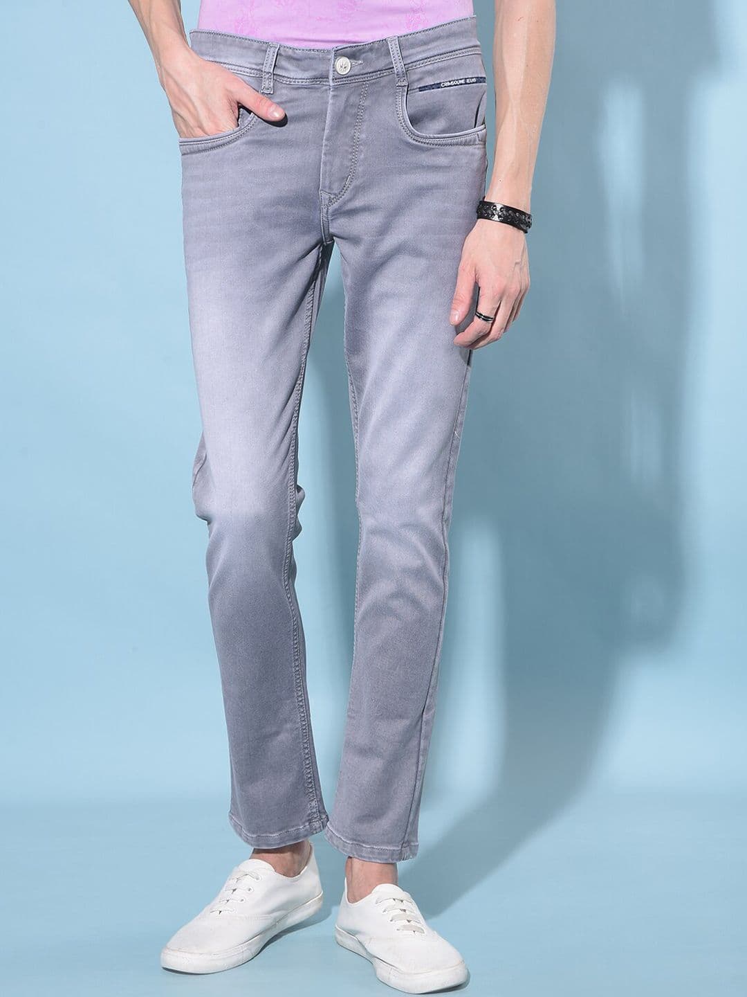 Crimsoune Club Men Lean Slim Fit Light Fade Stretchable Jeans - view 1