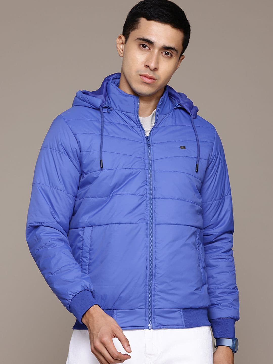 The Roadster Lifestyle Co. Printed Hooded Padded Jacket - view 1