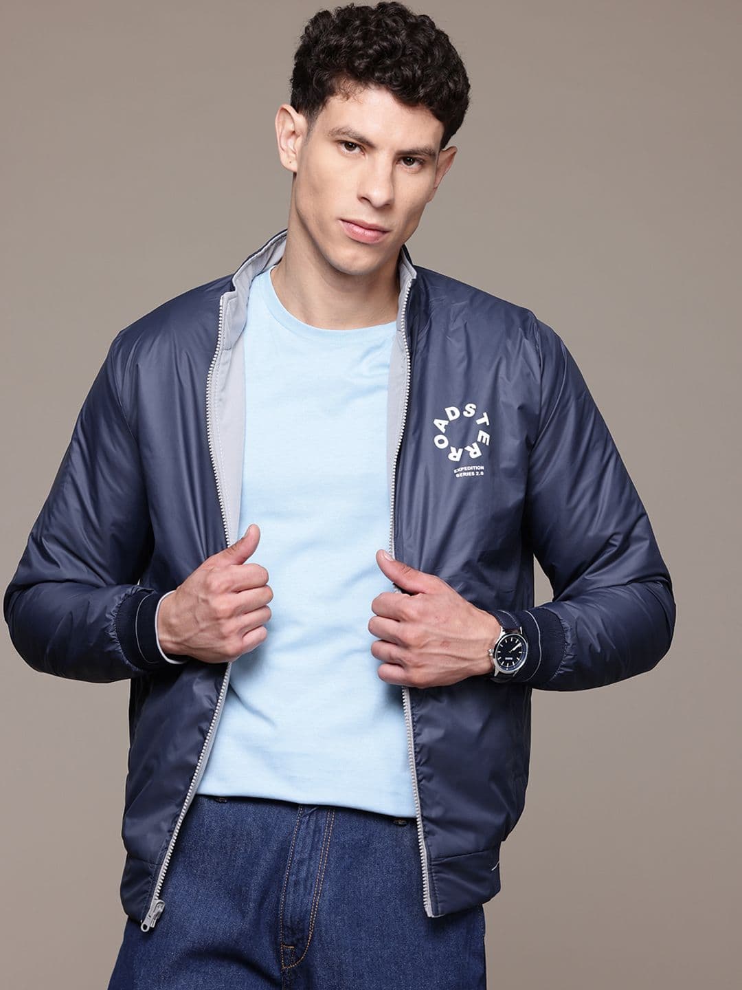 The Roadster Lifestyle Co. Reversible Bomber Jacket - view 1