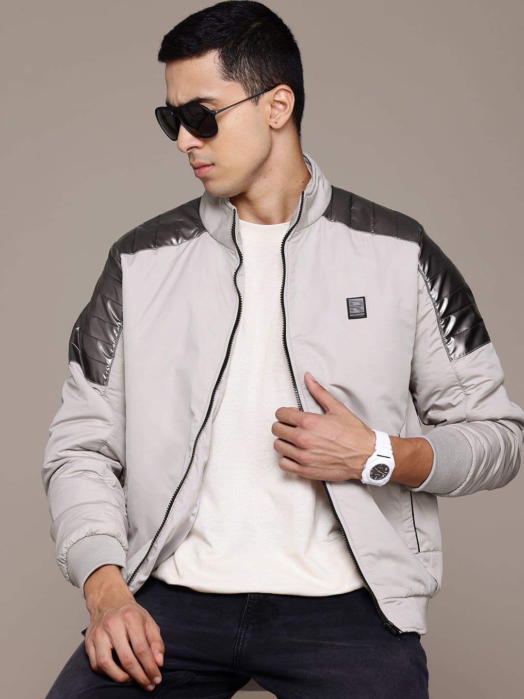 The Roadster Lifestyle Co. Colourblocked Bomber Jacket - view 1