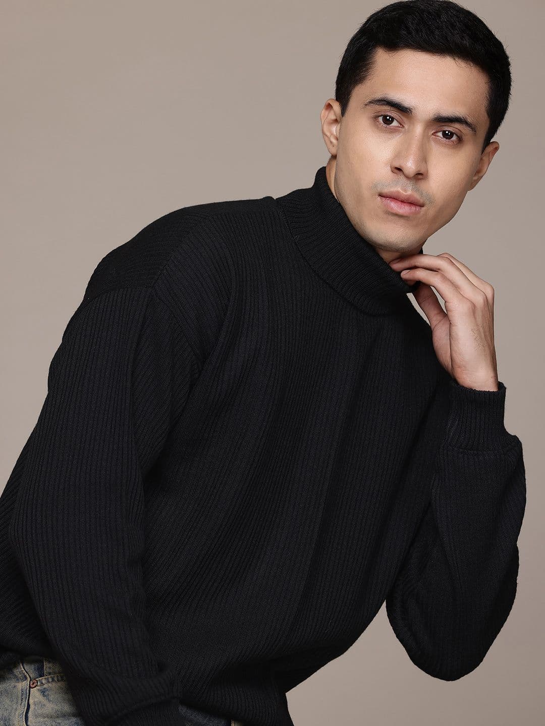 The Roadster Lifestyle Co. Ribbed Turtle Neck Pullover - view 1