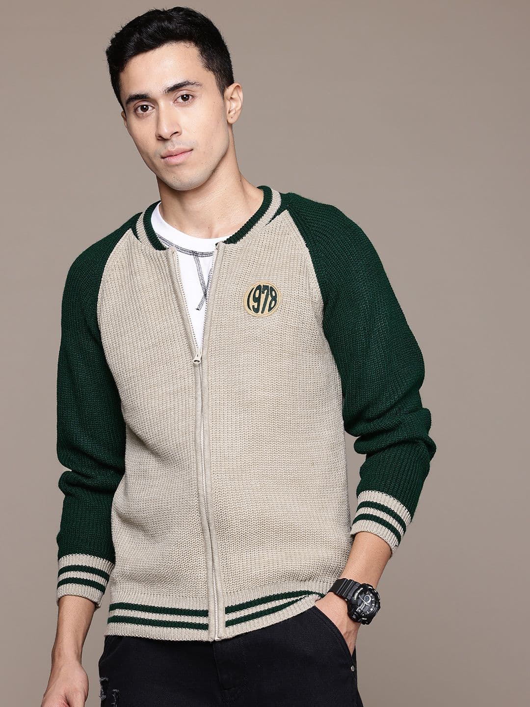 The Roadster Lifestyle Co. Ribbed Acrylic Cardigan - view 1