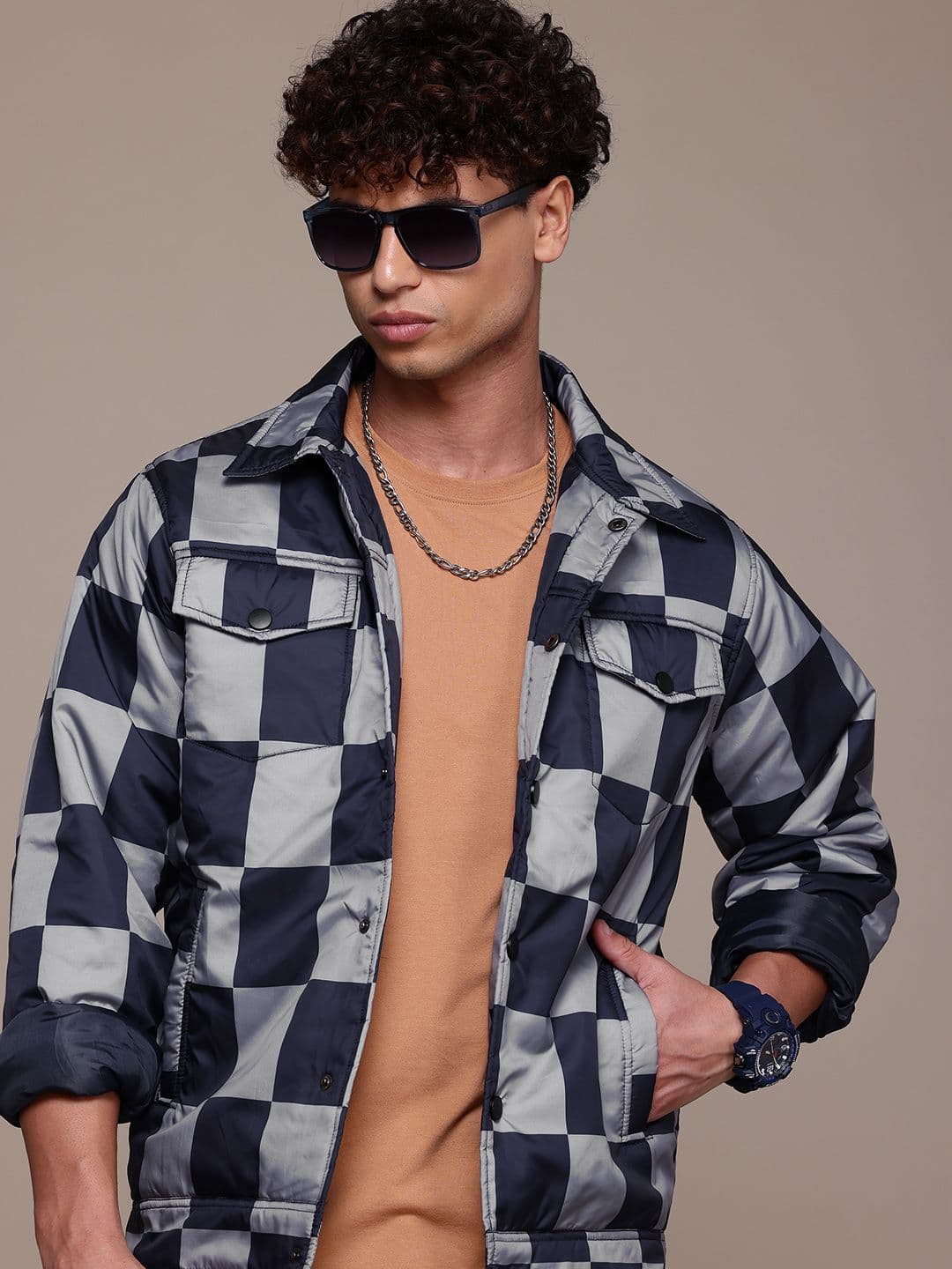 The Roadster Lifestyle Co. Checked Padded Jacket - view 1