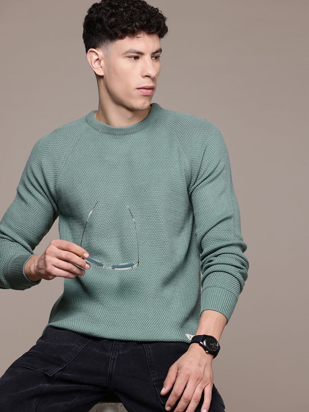The Roadster Lifestyle Co. Men Acrylic Pullover - view 1