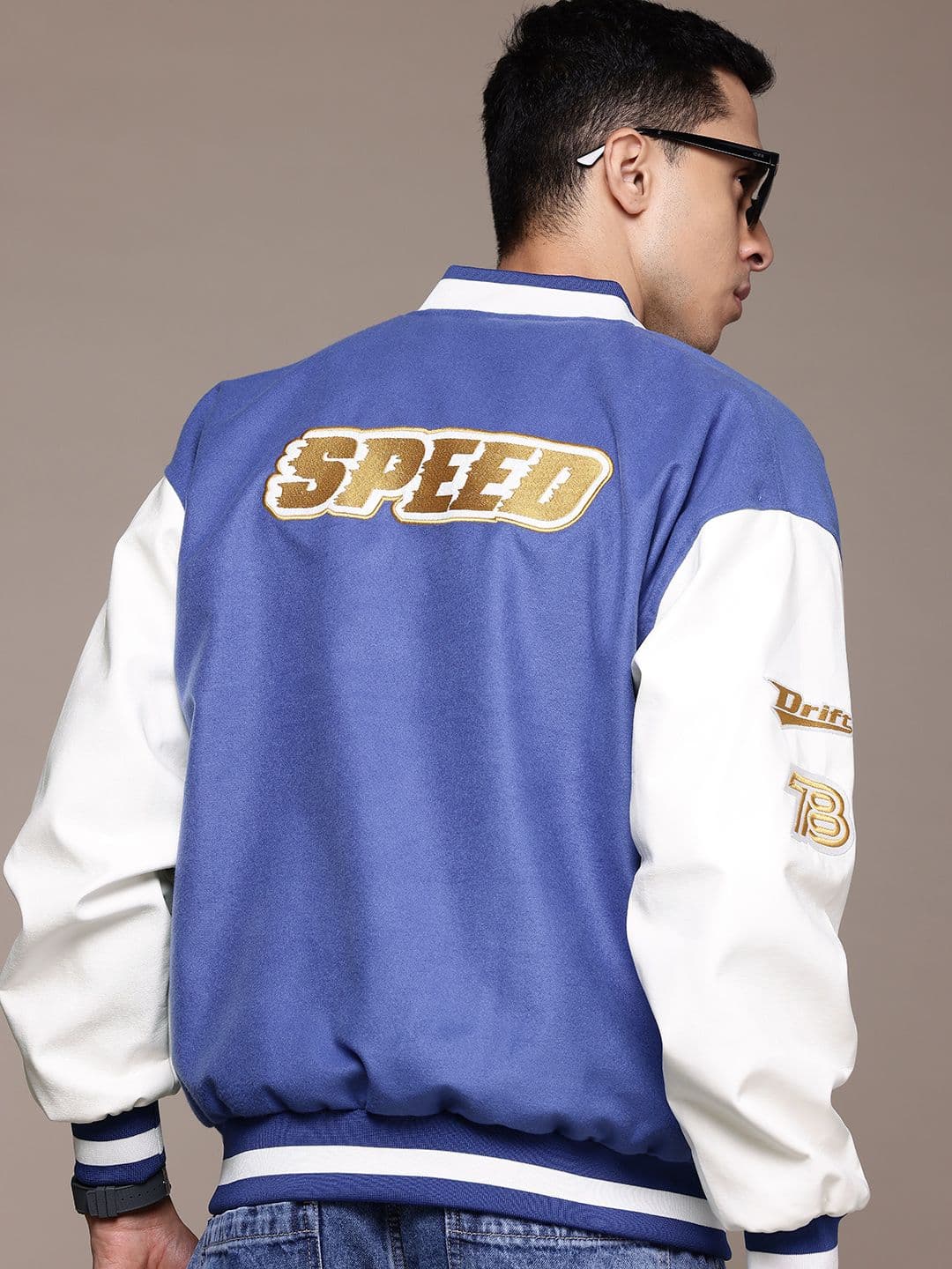 The Roadster Lifestyle Co. PU Coating Applique Varsity Jacket - view 1