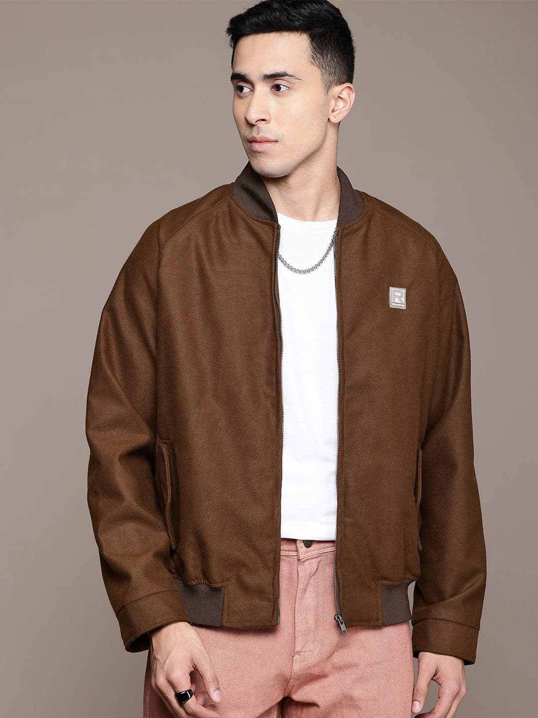 The Roadster Lifestyle Co. Stand Collar Bomber Jacket - view 1