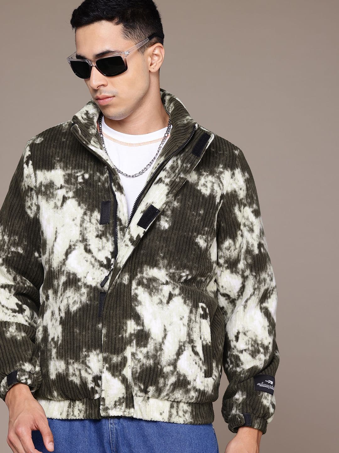 Roadster The Lifestyle Co. Abstract Printed Bomber Jacket - view 1