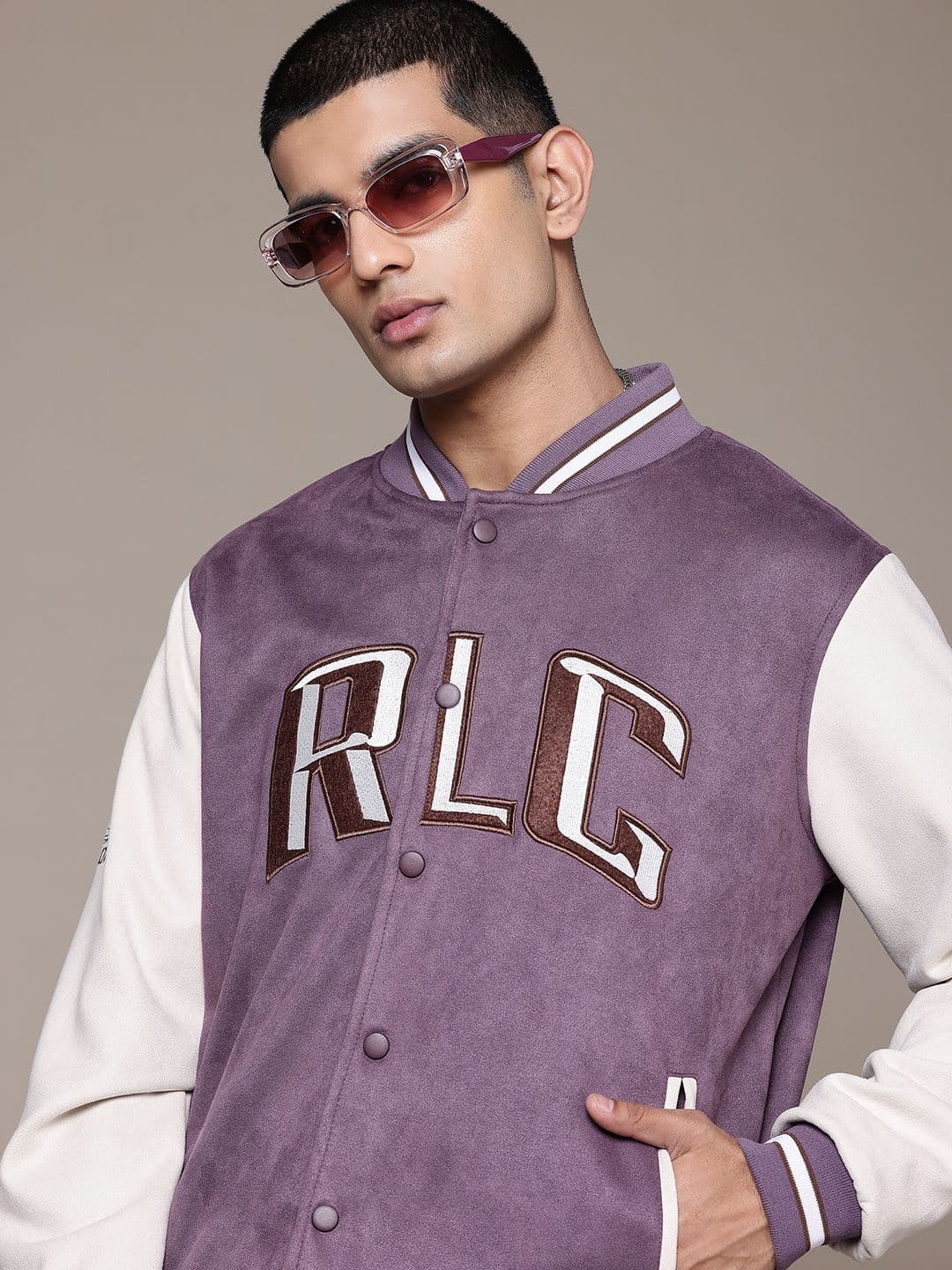 The Roadster Lifestyle Co. Embroidered Varsity Jacket - view 1