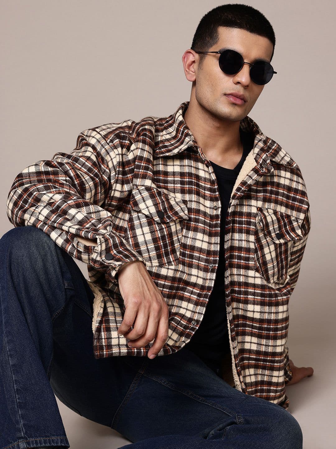 The Roadster Lifestyle Co. Tartan Checked Flannel Weave Tailored Jacket - view 1