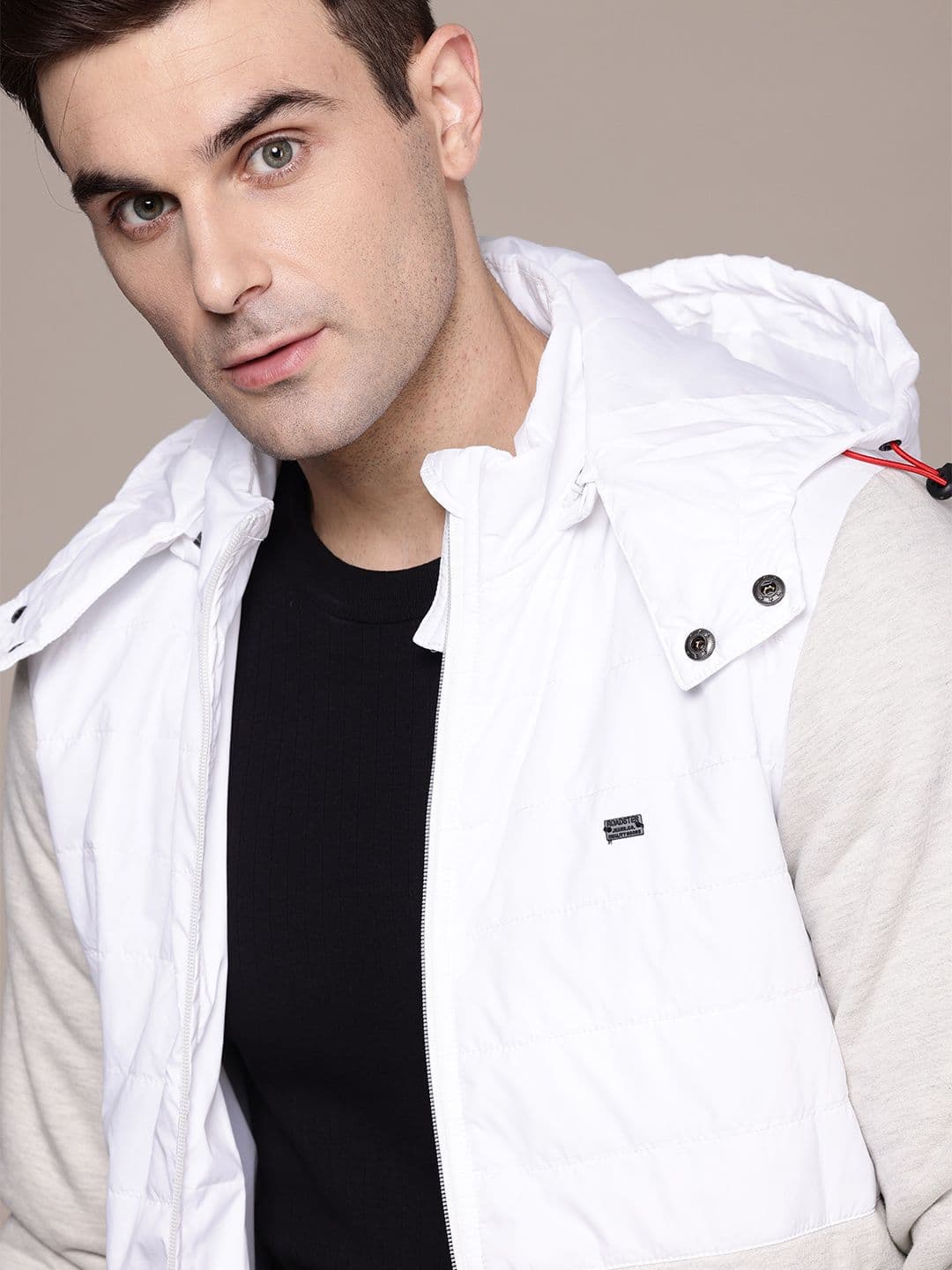 The Roadster Life Co. Detachable Hood Clourblocked Padded Jacket - view 1