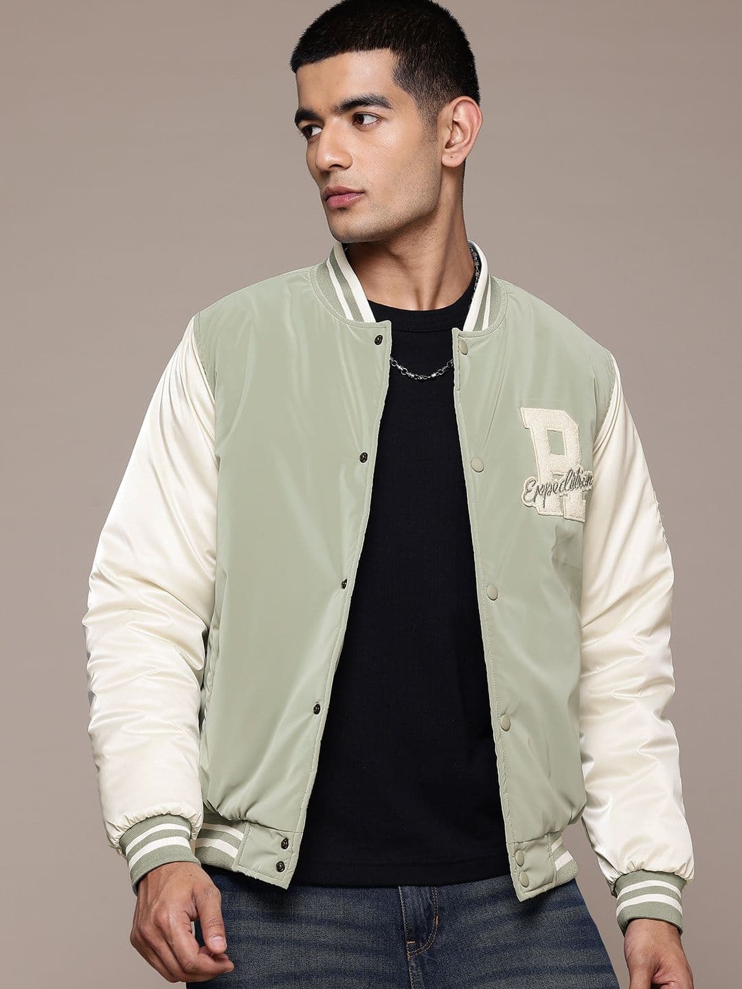 The Roadster Lifestyle Co. Applique Detailed Bomber Jacket - view 1