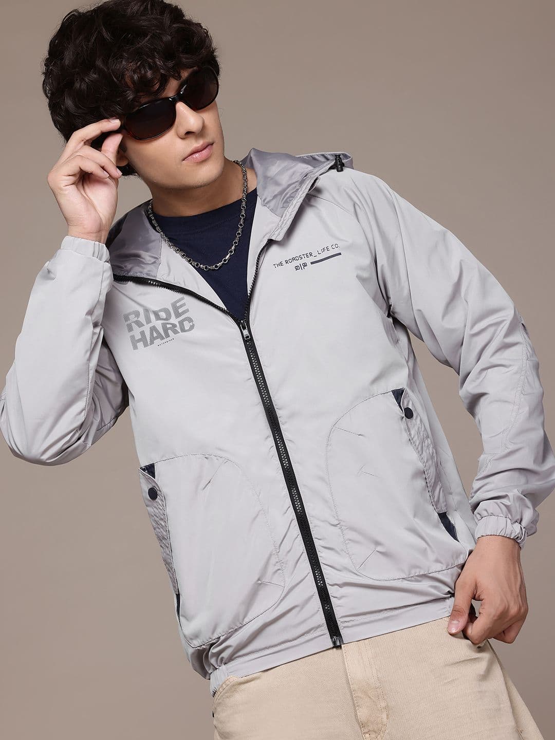 Roadster The Lifestyle Co. Printed Hooded Tailored Jacket - view 1