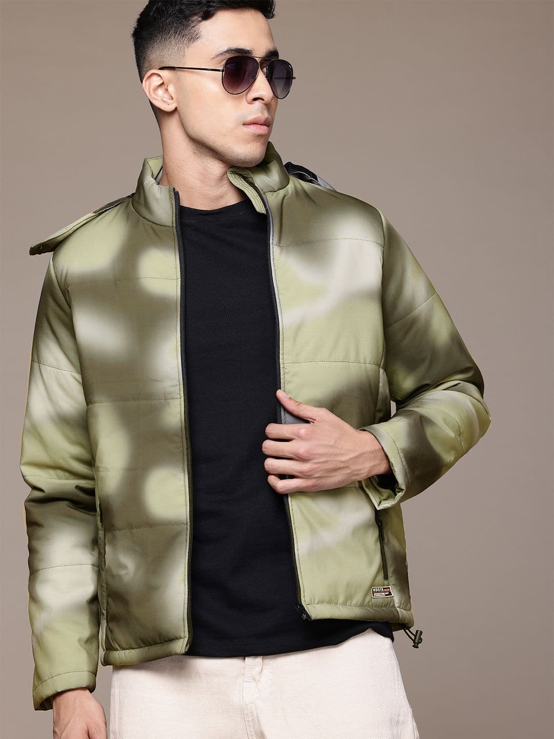 The Roadster Lifestyle Co. Printed Hooded Padded Jacket - view 1