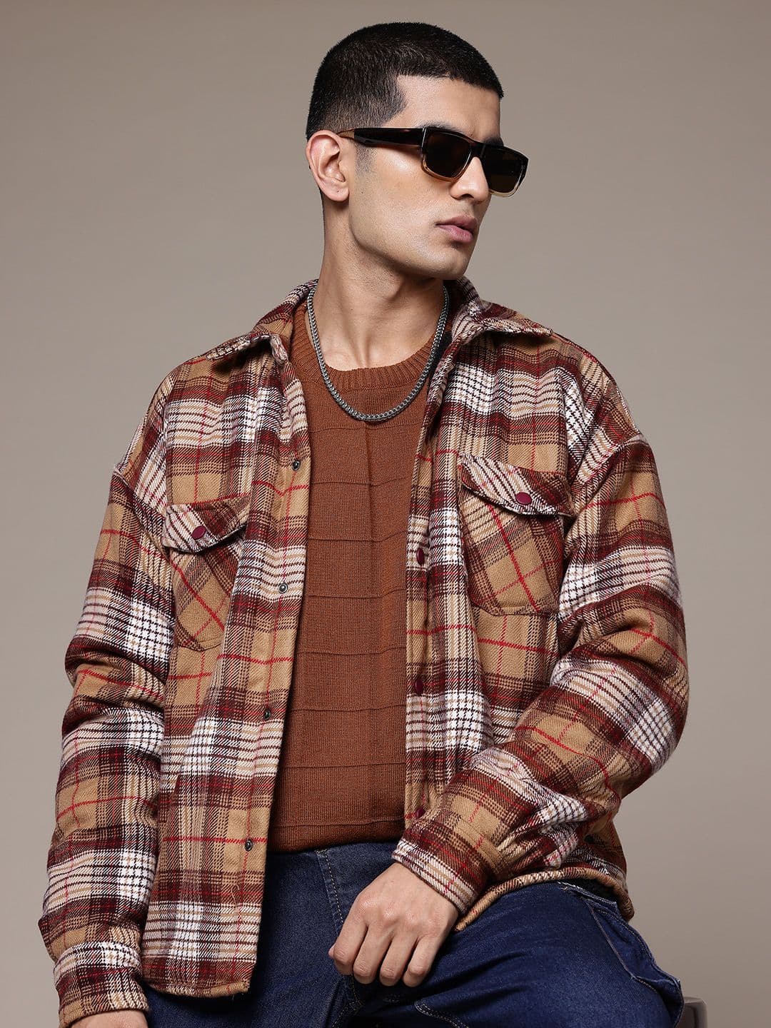 The Roadster Lifestyle Co. Checked Fleece Lined Jacket - view 1