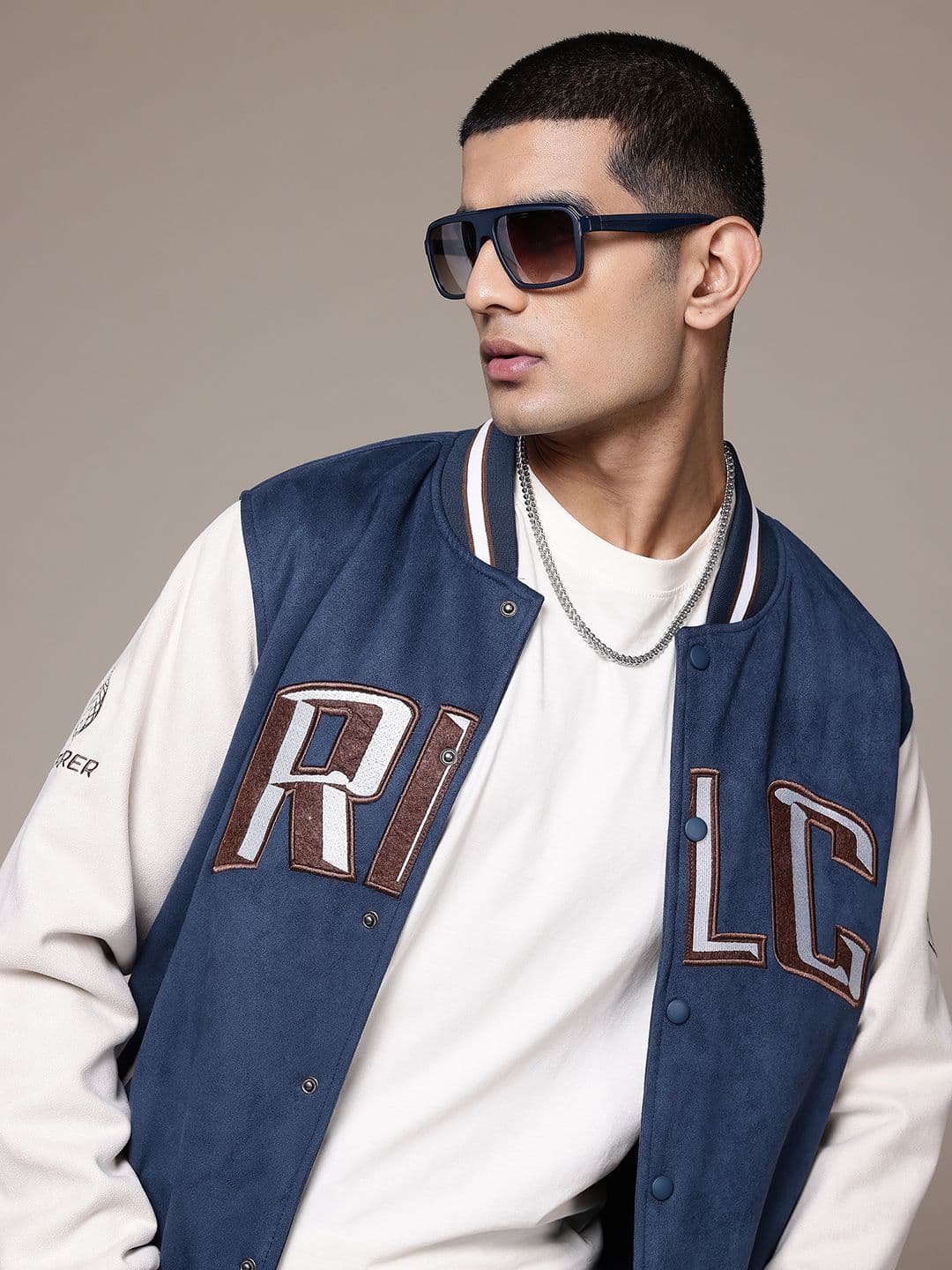 The Roadster Lifestyle Co. Embroidered Varsity Jacket - view 1