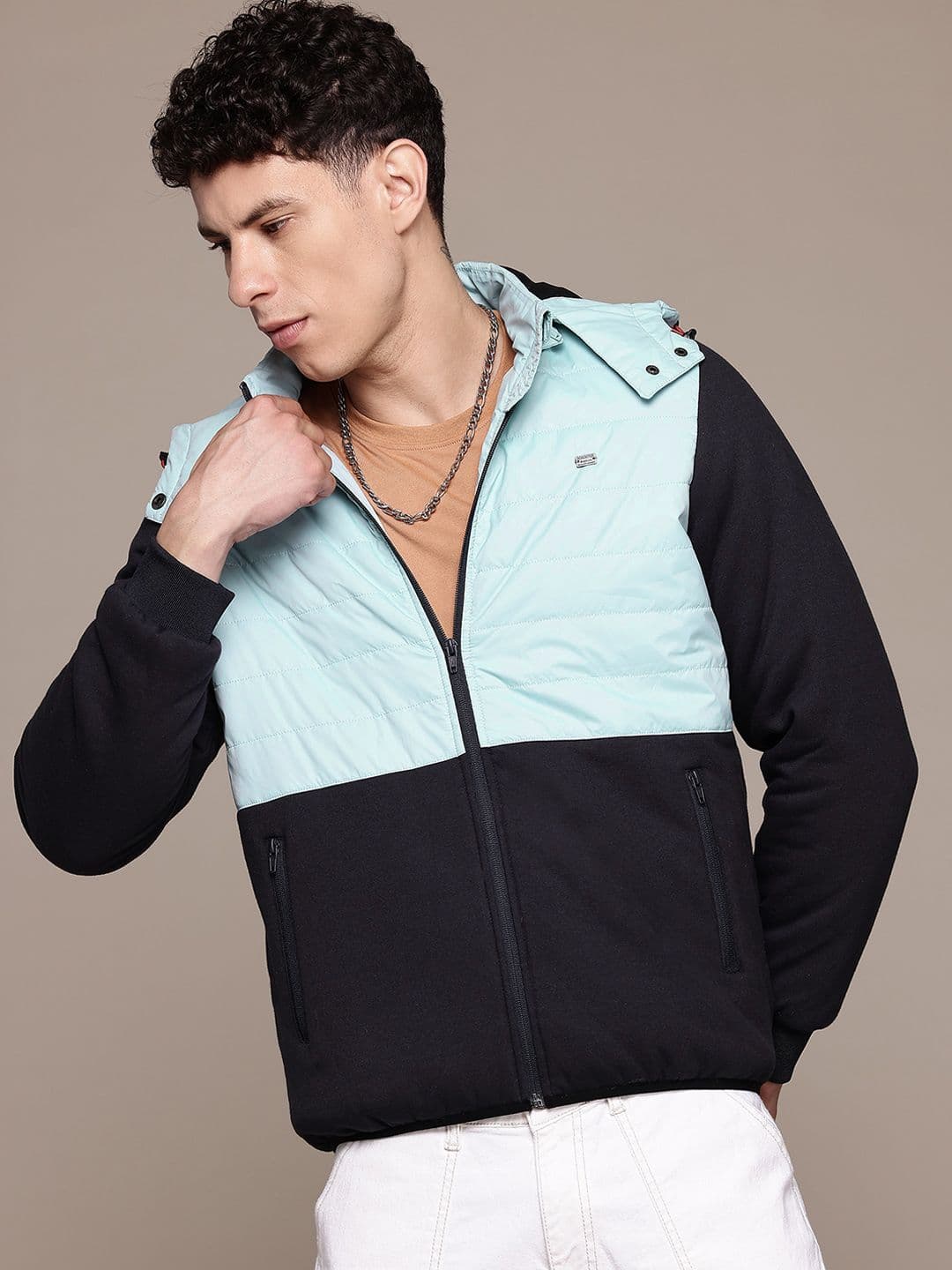 The Roadster Lifestyle Co. Colourblocked Padded Jacket - view 1
