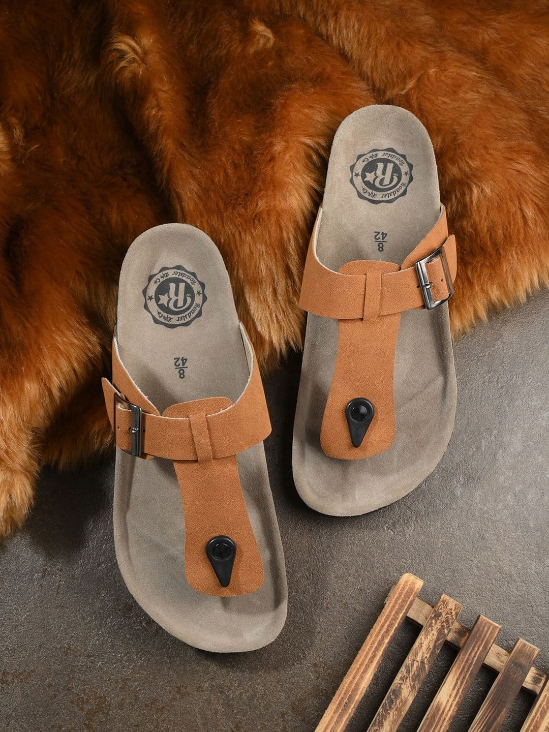 The Roadster Lifestyle Co. Men Tan Brown Slip-On Comfort Sandals - view 1
